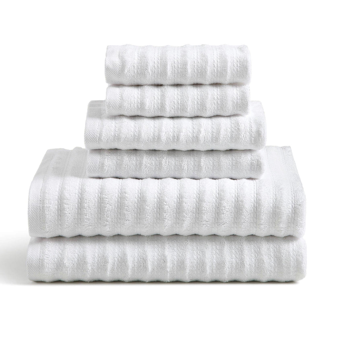 Luxury Towel Set 6-Piece Set White Bath - Tophatter Daily Deals