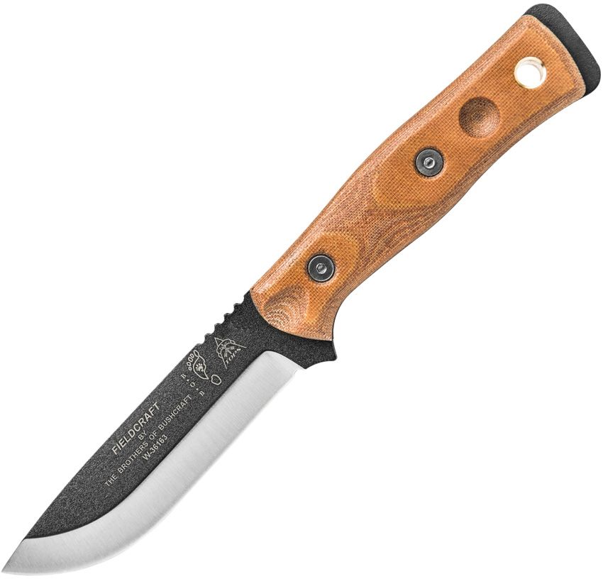 TOPS Knives Fieldcraft BOB Hunter Fixed Blade - Micarta Handle - 1095 Carbon Steel - BROS-01 Fixed Blade - Tophatter Daily Deals