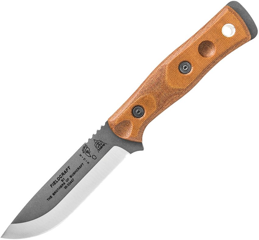 TOPS Knives Fieldcraft BOB Hunter Fixed Blade - Micarta Handle - 1095 Carbon Steel - BROS-TBF Fixed Blade - Tophatter Daily Deals