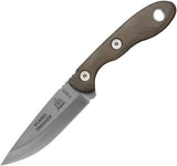 TOPS Knives Scandi Trekker Fixed Blade - Micarta Handle - 1095 Carbon Steel - STREK-3.5 Fixed Blade - Tophatter Daily Deals