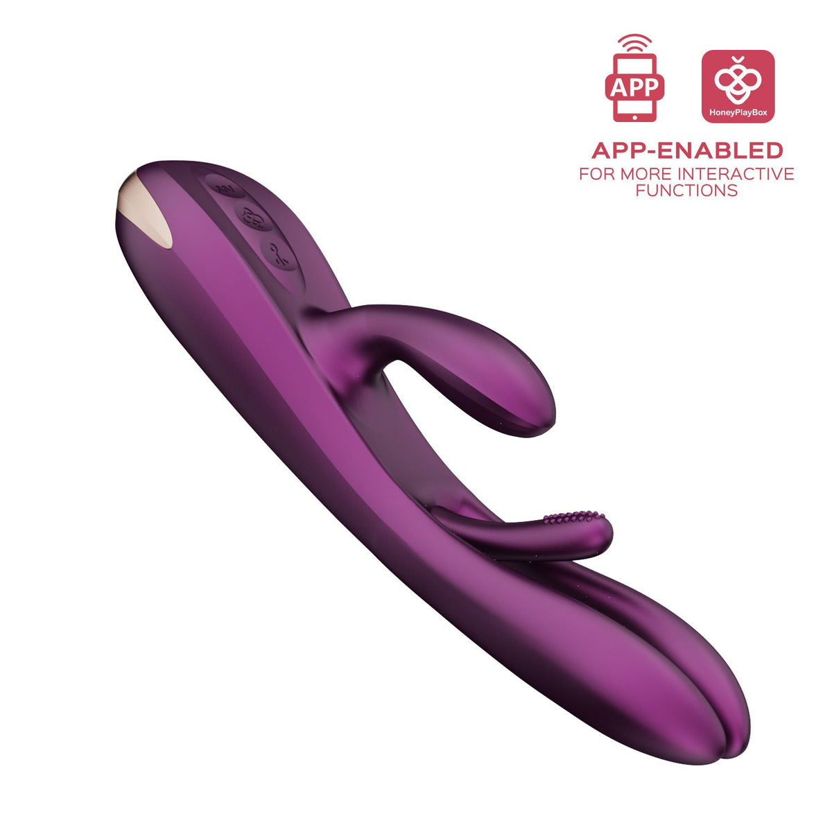 Terri App Controlled Purple Tapping Rabbit Vibrator for Women > Vibrators > Ladies > Rabbit - Tophatter Daily Deals