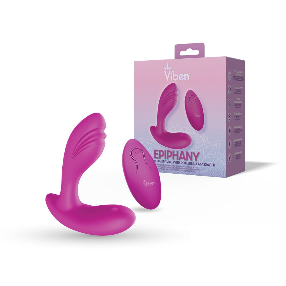 Epiphany Clitoral Rollerball Panty Vibe (Berry) – Remote-Controlled Dual Motor Panty Vibrator > Sex Toys For Ladies > Panty Vibes - Tophatter Daily Deals