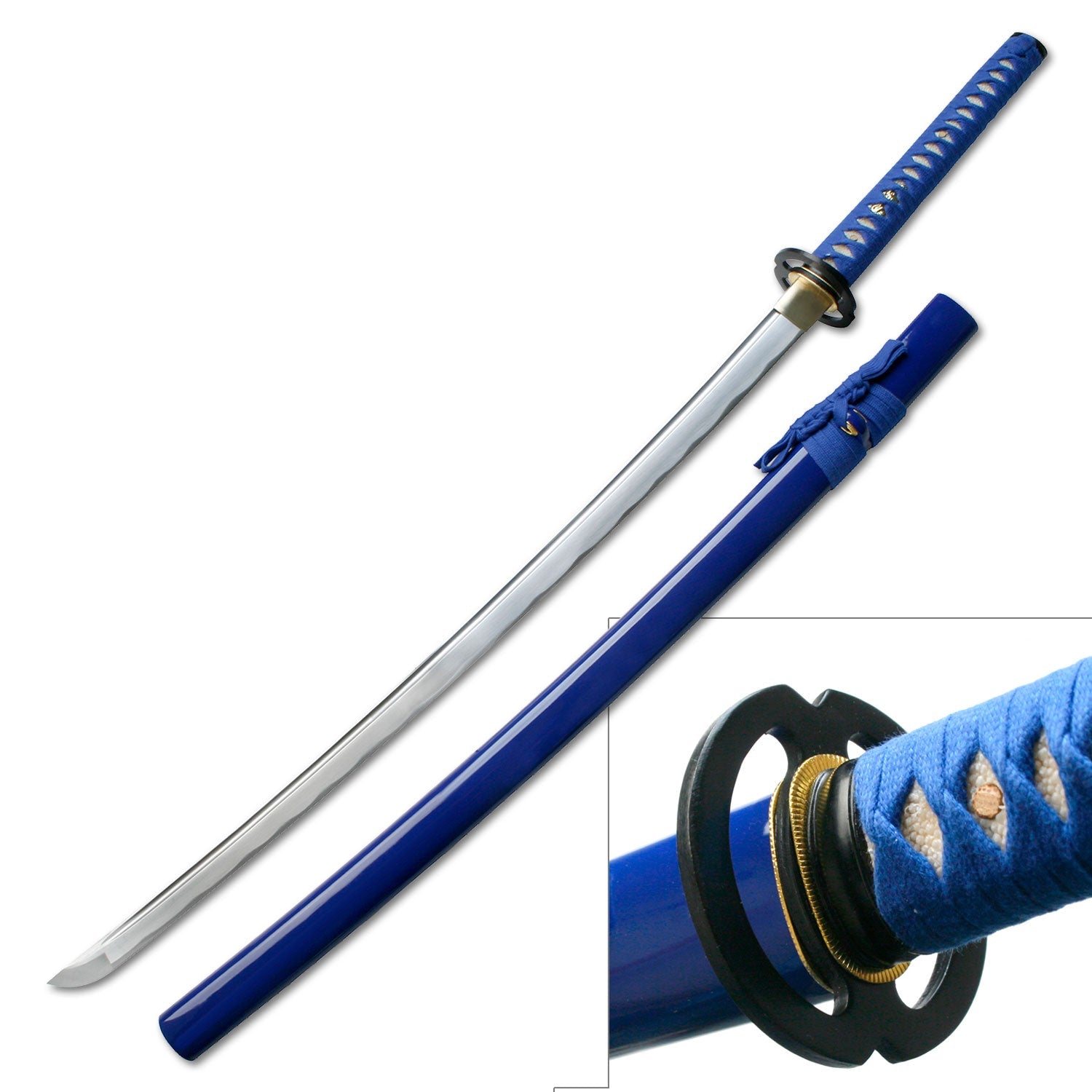 TEN RYU - HAND FORGED SAMURAI SWORD (BLUE) - Tophatter Daily Deals