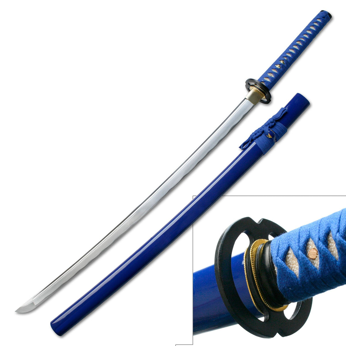 TEN RYU - HAND FORGED SAMURAI SWORD (BLUE) - Tophatter Daily Deals