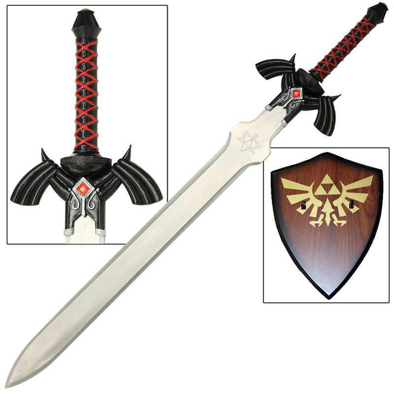 Dark Link Shadow Legend of Zelda Master Sword with Plaque - TOPHATTER'S ARMORY DEALS Collectible Weapons - Tophatter Daily Deals