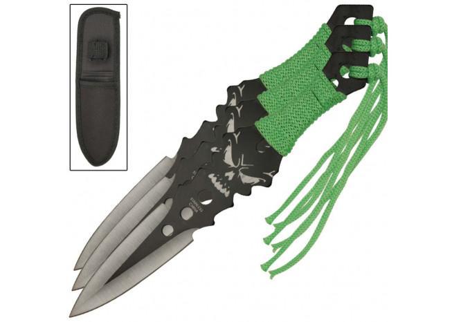 Virulence Three-Piece Throwing Knives knives - Tophatter Daily Deals