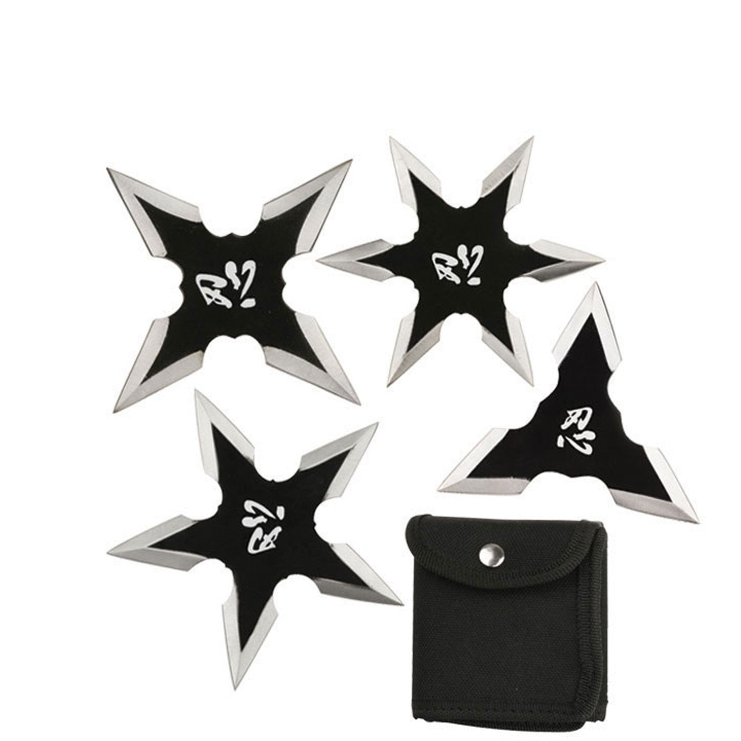 4 Pcs Set Ninja Throwing Stars Anime Shuriken Knife Blade - TOPHATTER'S ARMORY DEALS Collectible Weapons - Tophatter Daily Deals