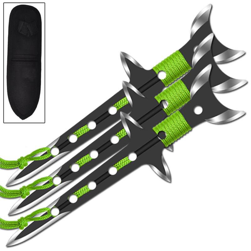 Waning Moon 3 Piece Stainless Steel Aerodynamic Throwing Target Knife Set - Tophatter's Guns'N'Weapons Store Collectible Weapons - Tophatter Daily Deals