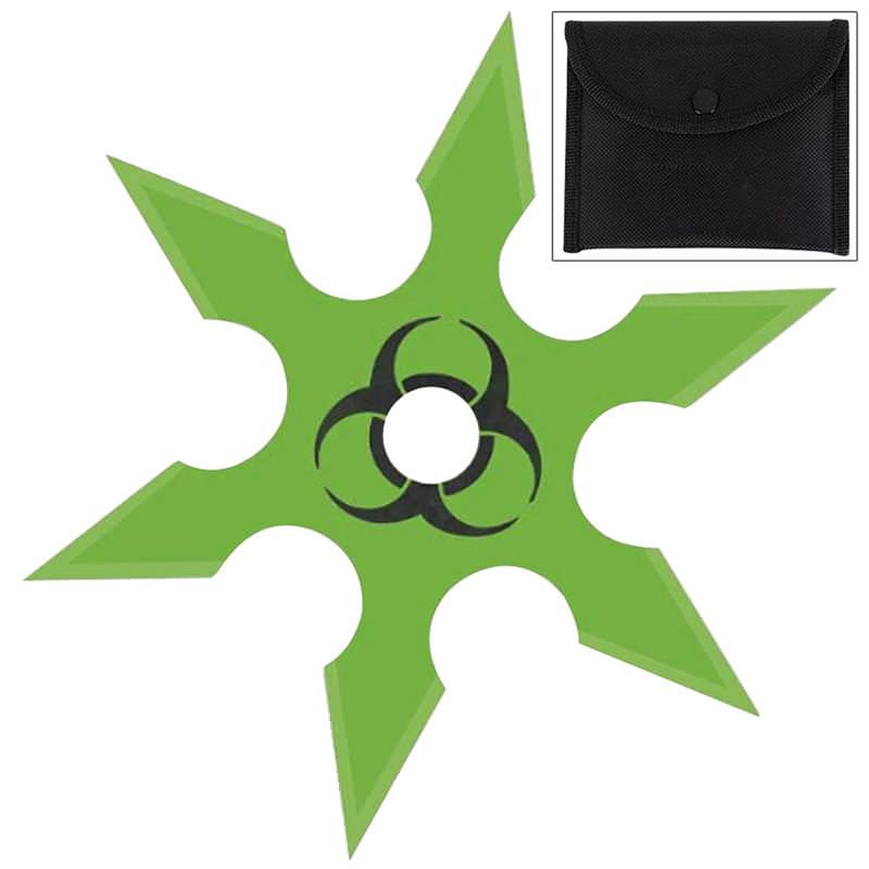 Zombie Genocide 6 Point Throwing Star Green - Tophatter's Guns'N'Weapons Store Collectible Weapons - Tophatter Daily Deals