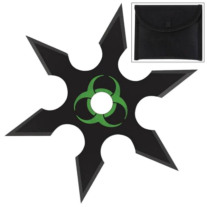 Zombie Genocide 6 Point Throwing Star Black - TOPHATTER'S ARMORY DEALS Collectible Weapons - Tophatter Daily Deals