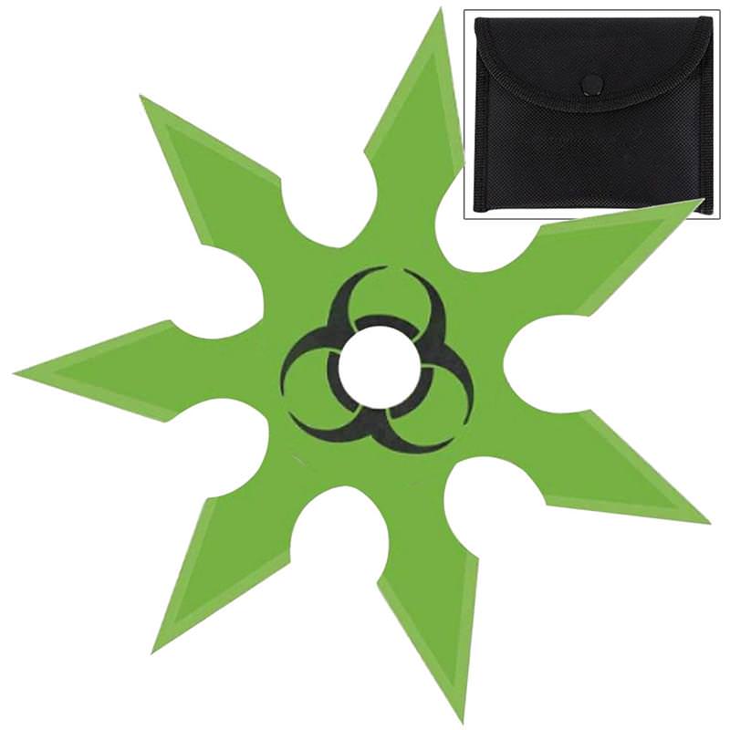 Zombie Genocide 7 Point Throwing Star Green Collectible Weapons - Tophatter Daily Deals