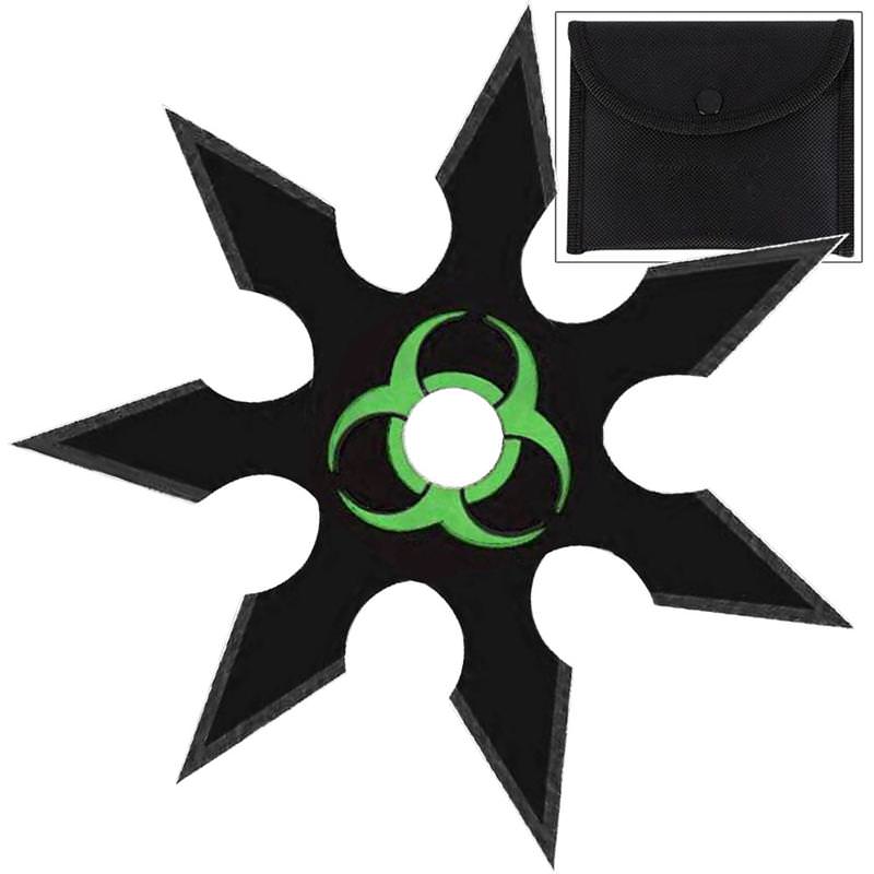Zombie Genocide 7 Point Throwing Star Black Collectible Weapons - Tophatter Daily Deals