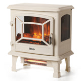 Suburbs TS20-SD Electric Fireplace Stove Heater with Sound Ivory Household Appliances - Tophatter Daily Deals