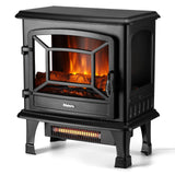 Suburbs TS20-SD Electric Fireplace Stove Heater with Sound Black Household Appliances - Tophatter Daily Deals