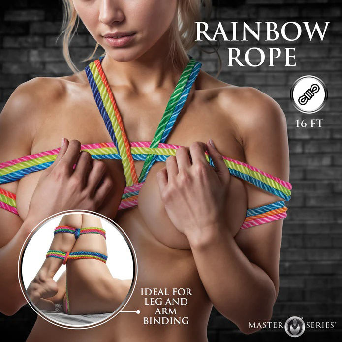 Rainbow Bondage Rope 16ft Neon Shibari Rope for BDSM Play > Bondage Gear > Rope - Tophatter Daily Deals