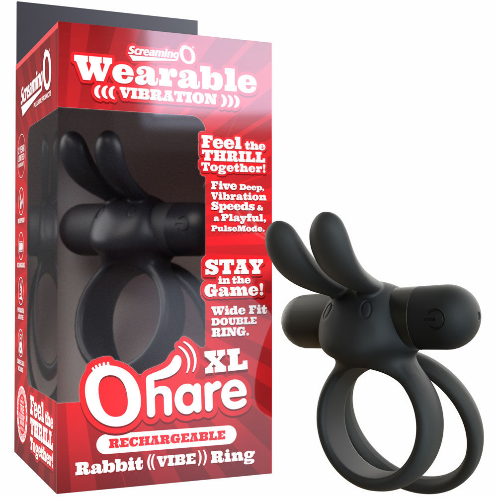 Ohare XL (Black | Blue | Green) – Rechargeable Large Rabbit Vibrator > Cock Ring > Vibrating - Tophatter Daily Deals
