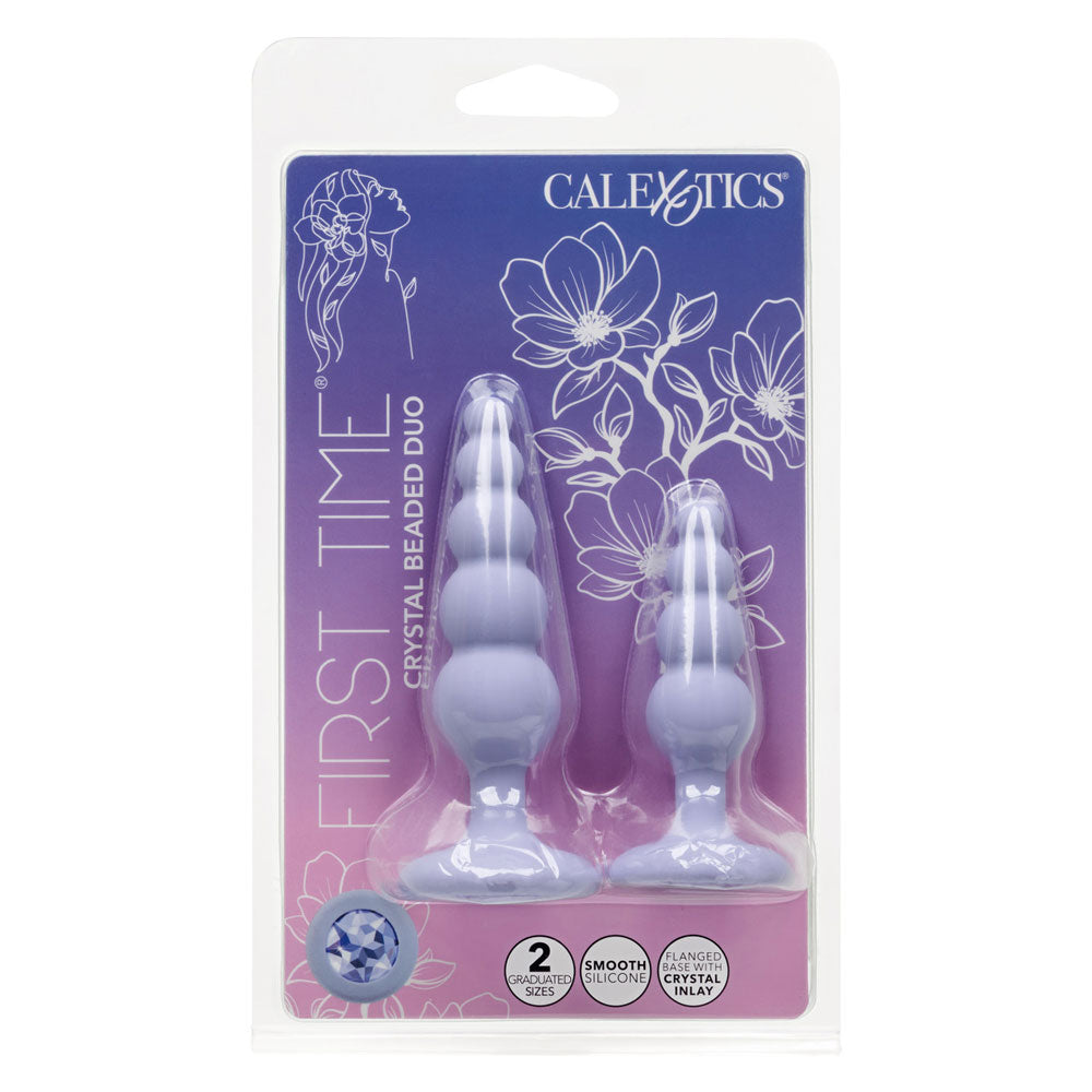 First Time Crystal Beaded Duo (Purple) – Beginner Beaded Anal Probe Set > Anal Range > Anal Beads - Tophatter Daily Deals