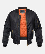 Waterproof Mens Bomber Jacket - Pilot Style, Nylon, Winter Black - Tophatter Daily Deals