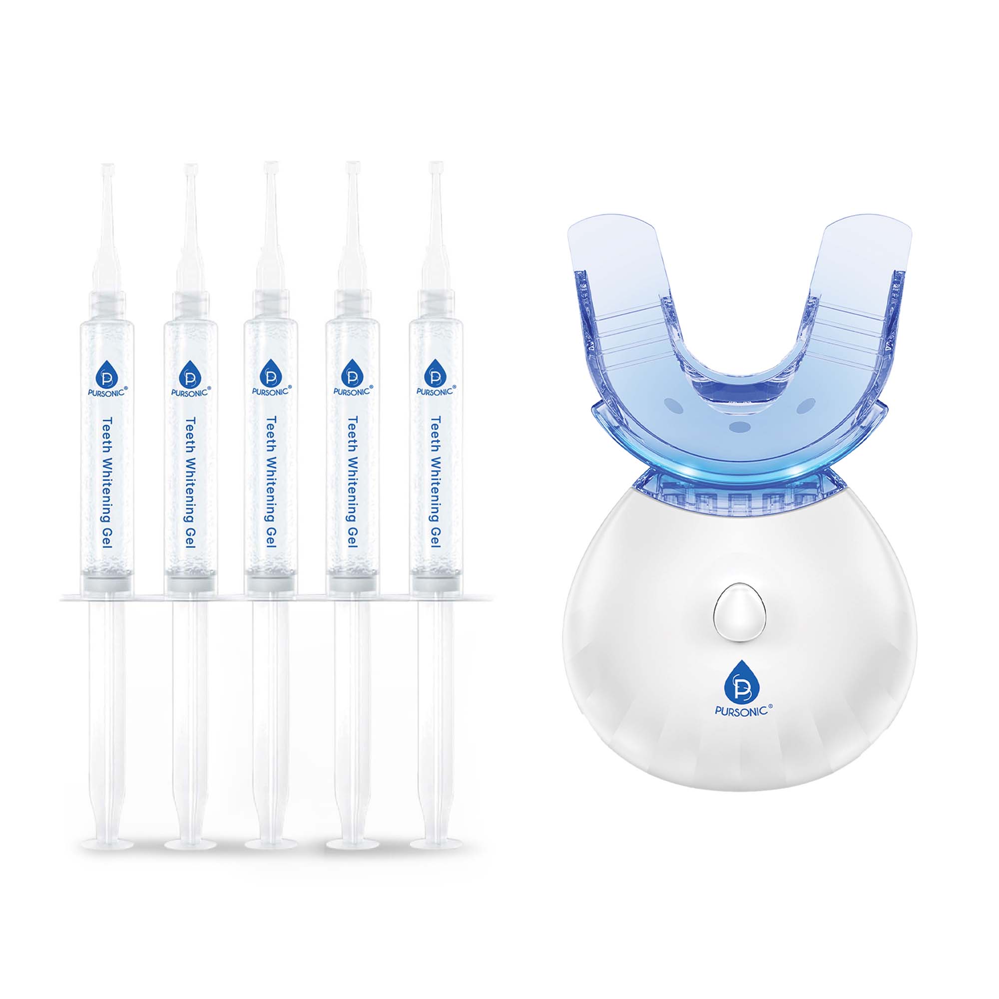 Pursonic Advanced LED Teeth Whitening Solution with Additional Syringes White Teeth Whiteners - Tophatter Daily Deals