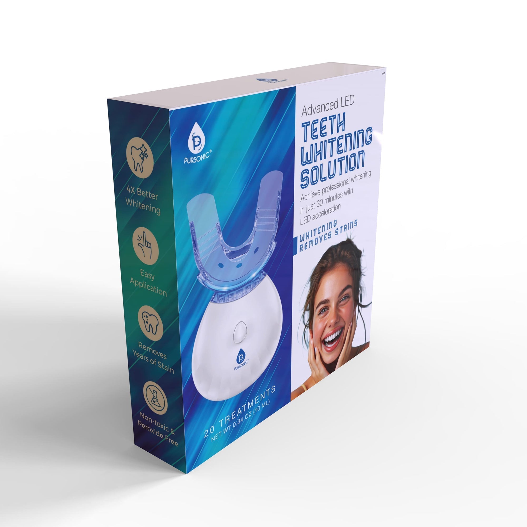 Pursonic Advanced LED Teeth Whitening Solution Teeth Whiteners - Tophatter Daily Deals