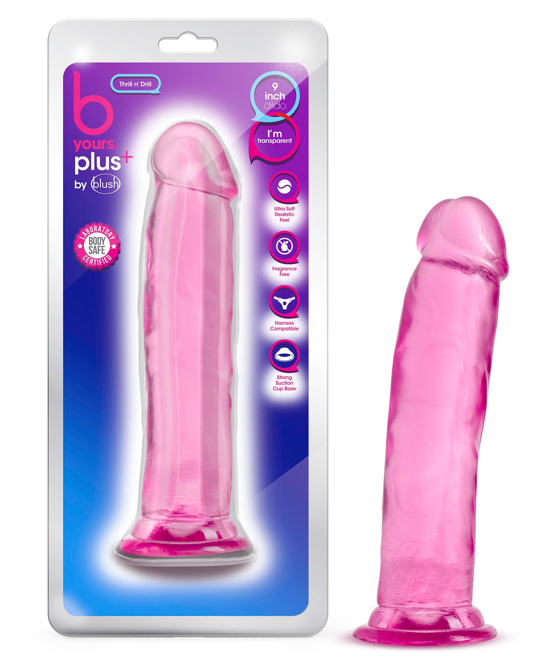 B Yours Plus Thill N' Drill (Pink) – 8.5" Soft Realistic Dildo > Dildos > Realistic Dildos - Tophatter Daily Deals