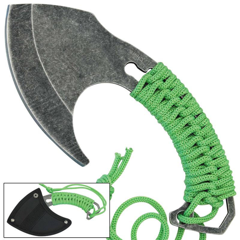 Lil Dark Fury Rocker Full Tang Hunting Camping Outdoor Fixed Blade Hatchet Axe - Tophatter's Guns'N'Weapons Store Collectible Weapons - Tophatter Daily Deals