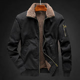 Insulating Men's Bomber Jacket - Sherpa Lined, For Winter Black - Tophatter Daily Deals