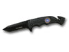 8 Inch Assisted Open Rescue Series Knife All Black AIR FORCE - Tophatter Daily Deals