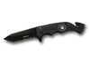 8 Inch Assisted Open Rescue Series Knife All Black US Navy - Tophatter Daily Deals