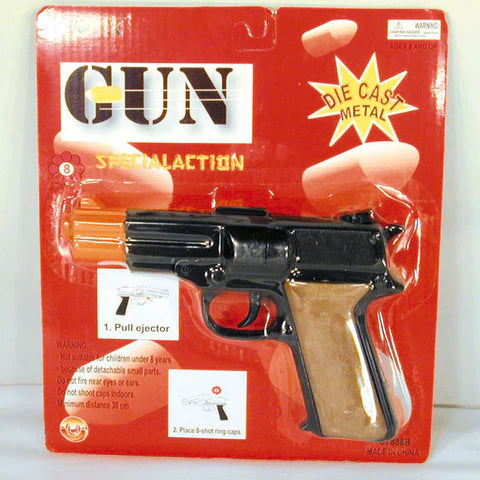 45 MAGNUM DIECAST 8 SHOT CAP GUN - Tophatter Daily Deals