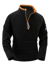 Warm Men's Zip Pullover - Stand Collar, Fleece, For Winter Black - Tophatter Daily Deals