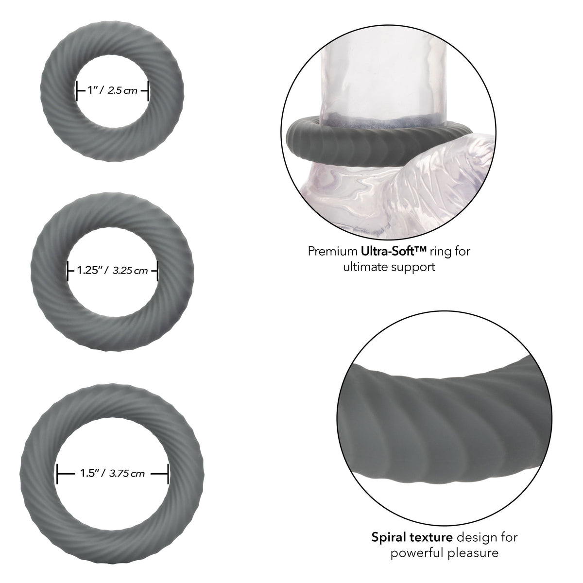Link Up Ultra Soft Ultimate – Plush Stretchy Cock Ring Set > Cock Ring > Sets - Tophatter Daily Deals