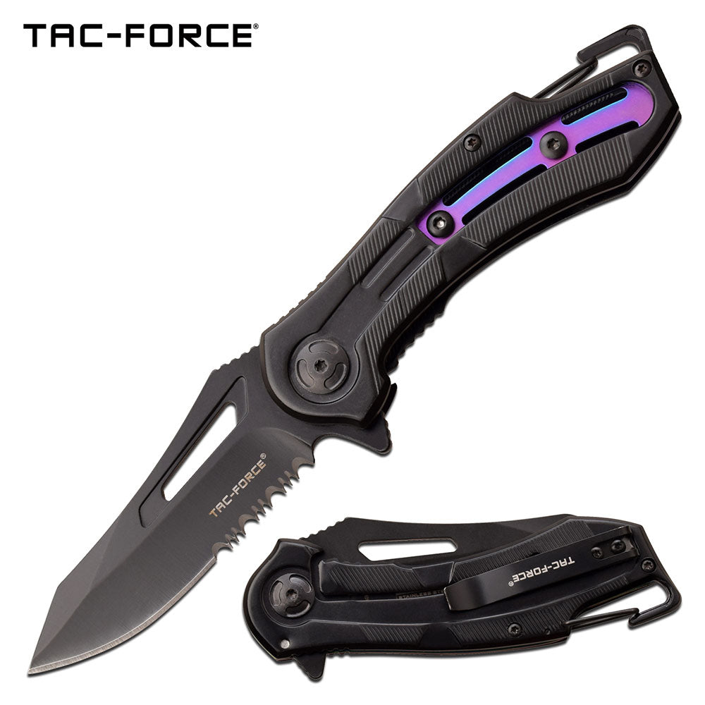 Tac Force Black & Rainbow Spring Assisted Folding Cool Knife For Sale Tophatter's Spring Assisted Knives Tac Force Black & Rainbow Spring Assisted Folding Cool Knife For Sale (TF-1026RB) - Tophatter Daily Deals