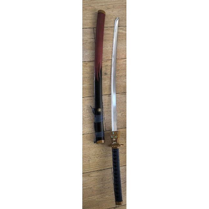 Valorant - Onimaru Kinitsuna Display (Straight) Katana (Black) Katana - Tophatter Daily Deals