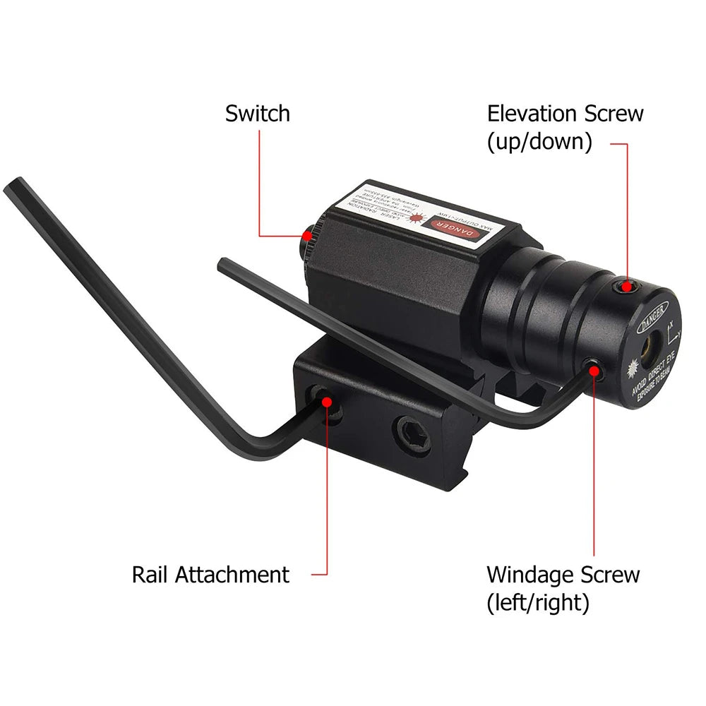 Laser Pistol Scope 11/20mm Picatinny Rail Mount - Tophatter Daily Deals
