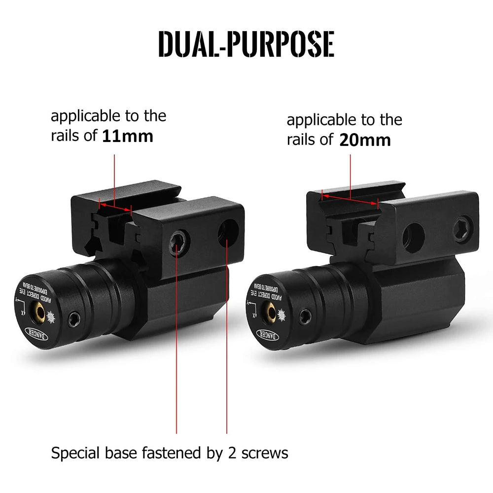 Laser Pistol Scope 11/20mm Picatinny Rail Mount - Tophatter Daily Deals