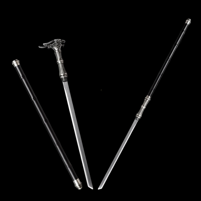 Tactical Cane Sword – Dual-Head Convertible Design - Tophatter Daily Deals