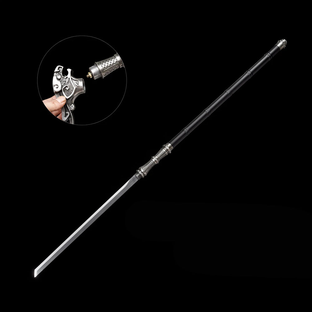 Tactical Cane Sword – Dual-Head Convertible Design - Tophatter Daily Deals