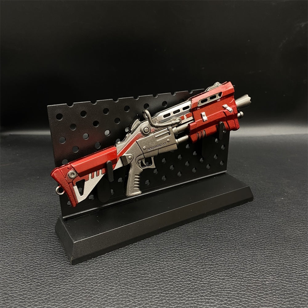 Miniature Metal Tactical Shotgun 15.5CM/6.1" With Plastic Stand - Tophatter Daily Deals