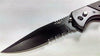 Black Tactical Diamond Grip Automatic Knife Serrated w/ Saftey Lock Knife-Auto - Tophatter Daily Deals
