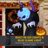 Inflatable Pumpkin Man - 2.1m Inflatable Pumpkin Ghost Head Monster Vampire 6 LED Halloween Blow Up Yard Holiday Decoration Festive & Franchise - Tophatter Daily Deals