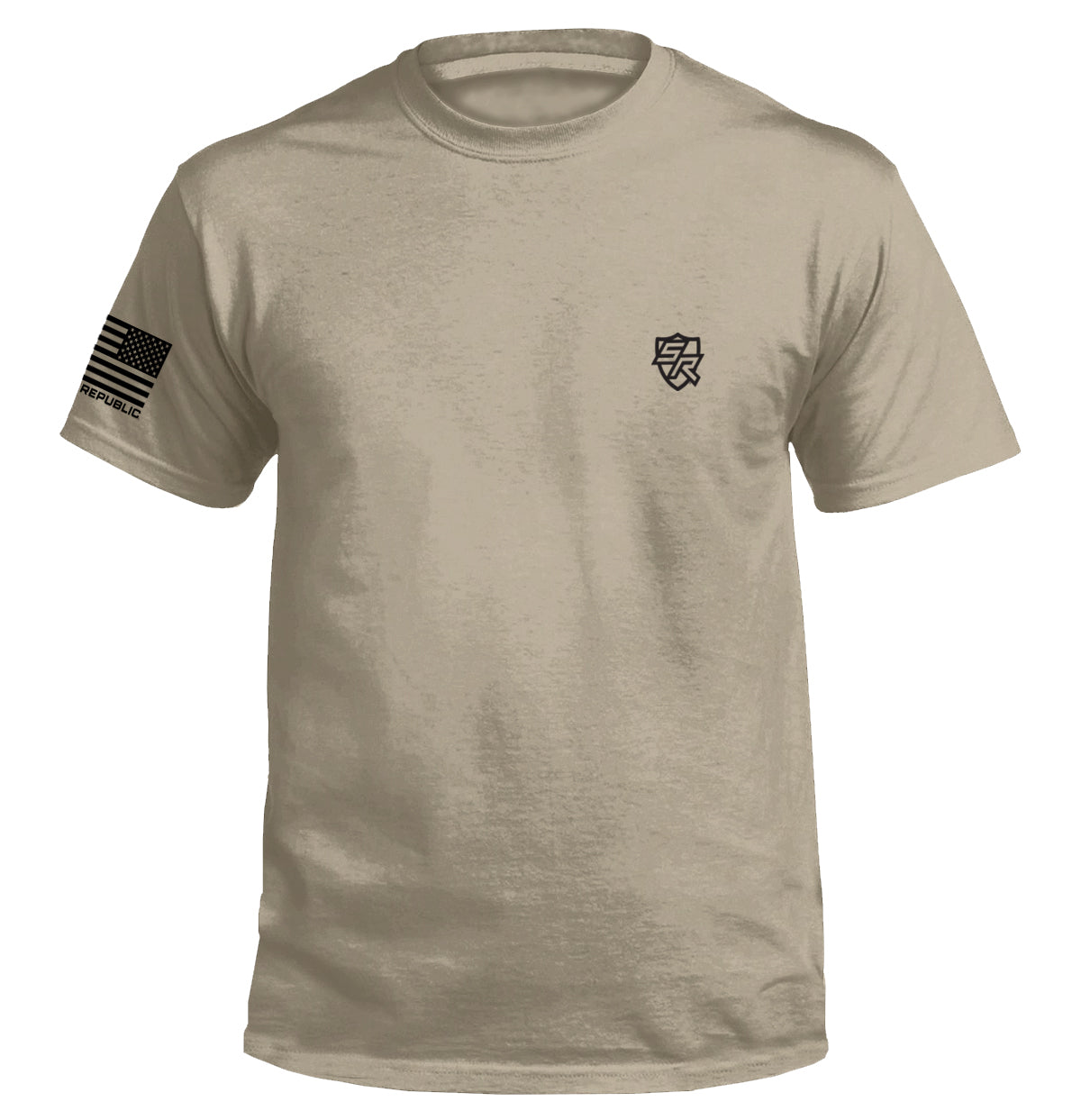 Shield Branded Tee Tee Tan Men's Tops - Tophatter Daily Deals
