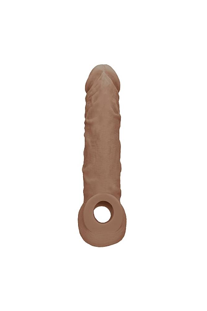 Shots Toys - RealRock - 8" Penis Sleeve with Ball Strap - Tan Sex Toy - Tophatter Daily Deals