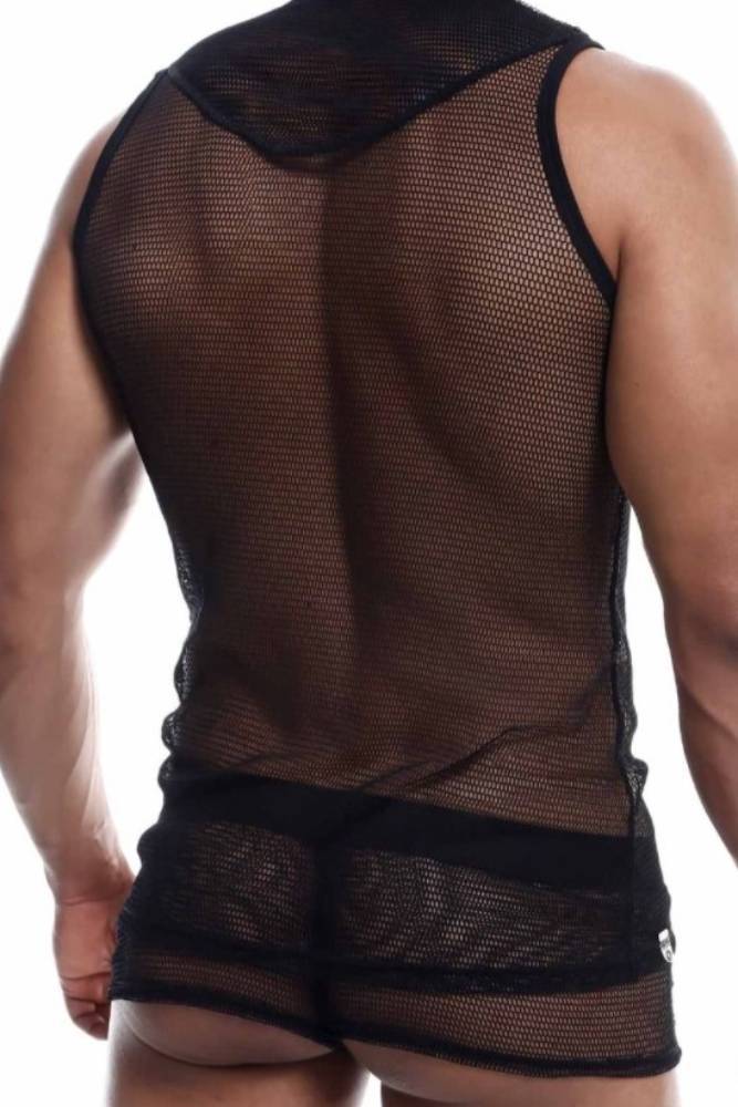 Male Basics - Fishnet Tank Top - Black - MBL61 - Tophatter Daily Deals