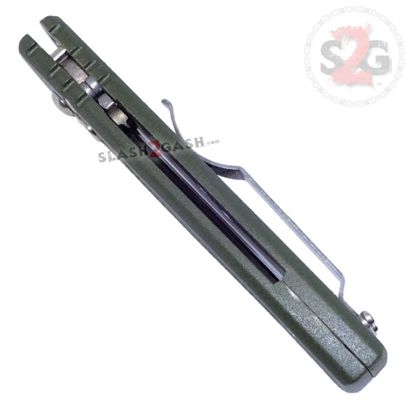 Tanto Warrior OD Green Automatic Knife Premium Switchblade - TAIWAN Knife-Auto - Tophatter Daily Deals