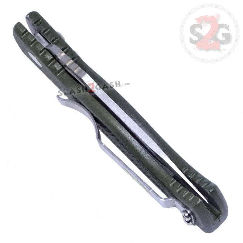 Tanto Warrior OD Green Automatic Knife Premium Switchblade - TAIWAN Knife-Auto - Tophatter Daily Deals