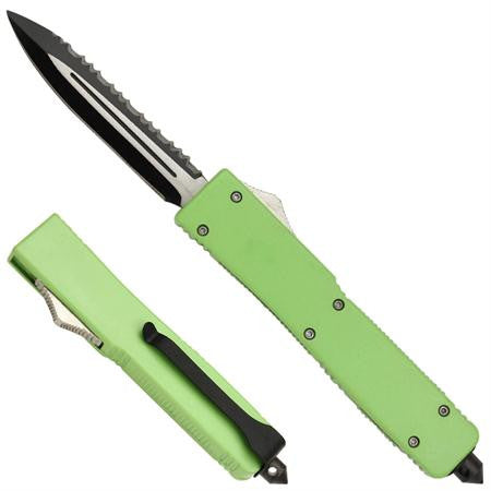 Blockade Zombie Killer OTF Automatic Knife Double Edge Serrated Knife-OTF - Tophatter Daily Deals
