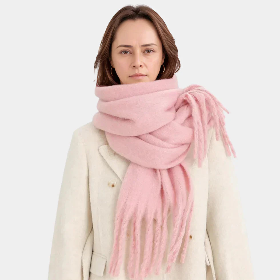 Warm Cozy Womens Winter Scarf - Oversized Wrap, Plush Pink One Size - Tophatter Daily Deals