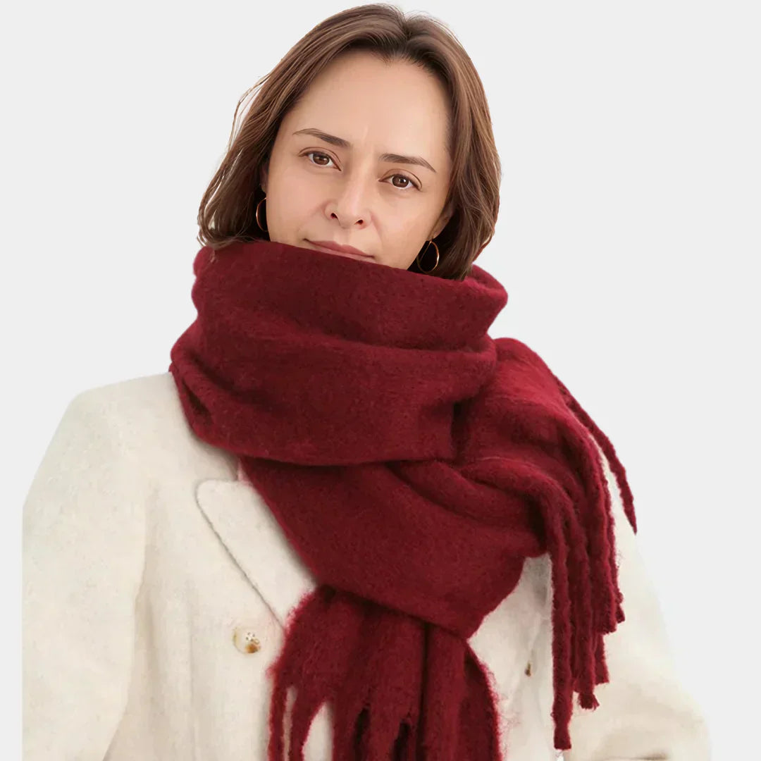 Warm Cozy Womens Winter Scarf - Oversized Wrap, Plush Red One Size - Tophatter Daily Deals