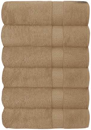 6-Piece Hotel & Spa 100% Cotton Bath Towel Set TAUPE Bath - Tophatter Daily Deals